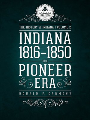 cover image of Indiana 1816-1850